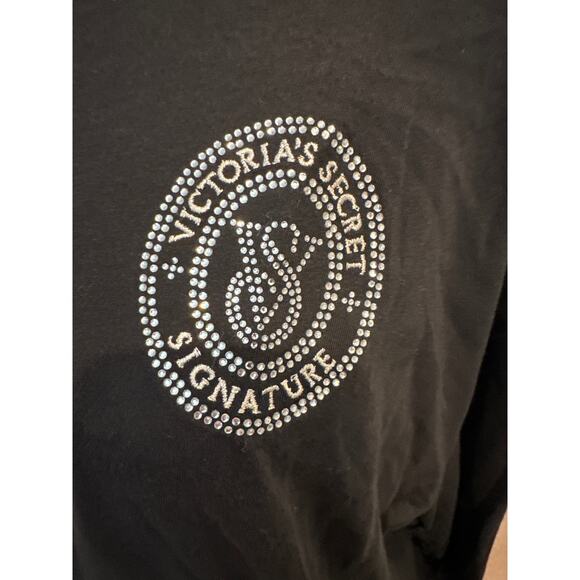 Women’s VS Black Long Sleeve T-Shirt. Size Medium Bling. NWT! - Picture 2 of 4